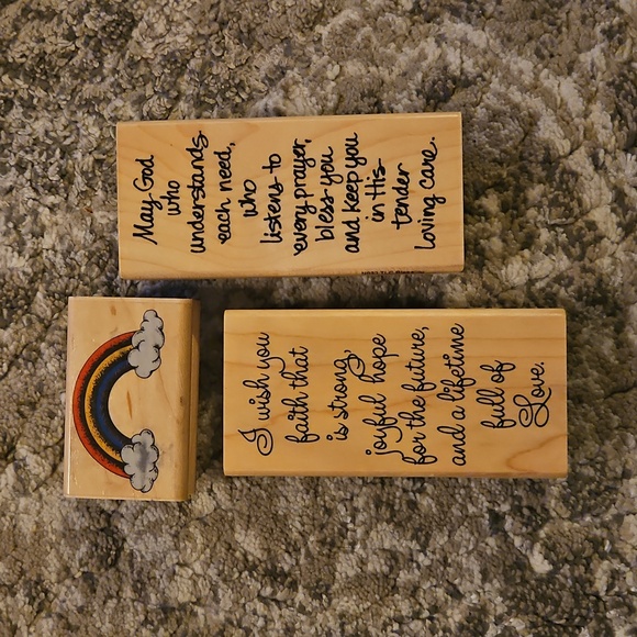 Inspirational messages wooden stamps - Picture 1 of 8
